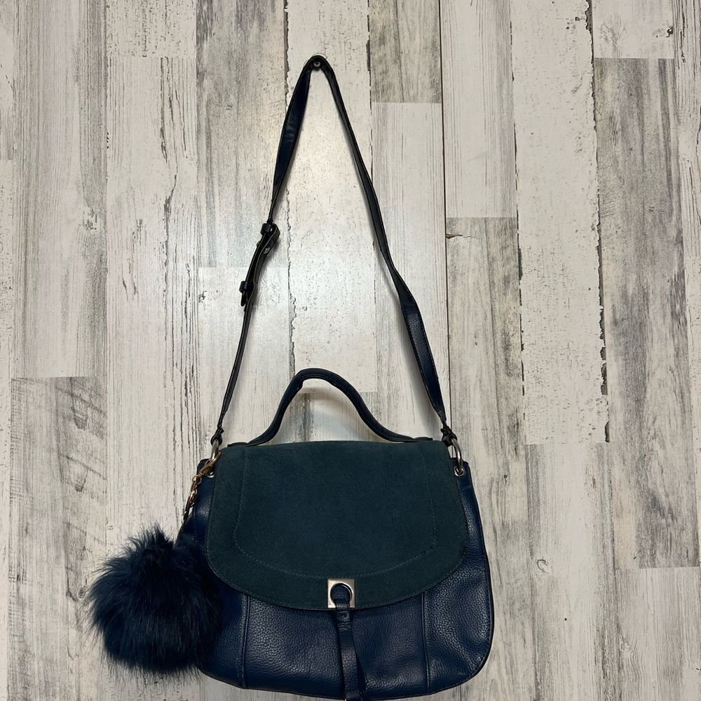 Blue cross body bag